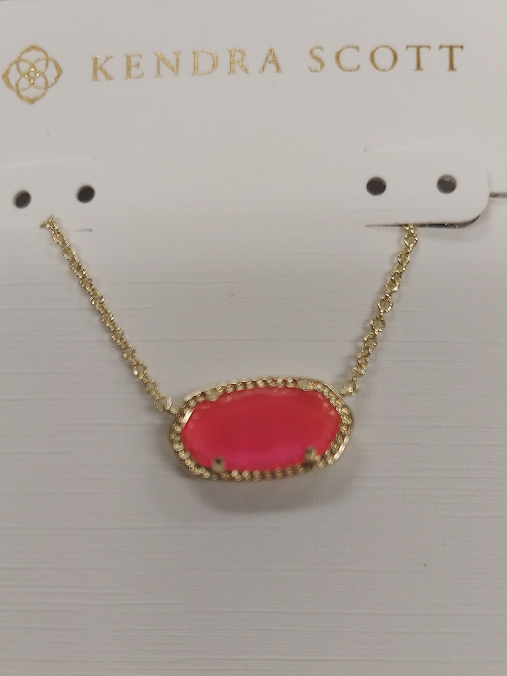 Kendra Scott Elisa Pendant Necklace Pink Stone Pendant Necklace